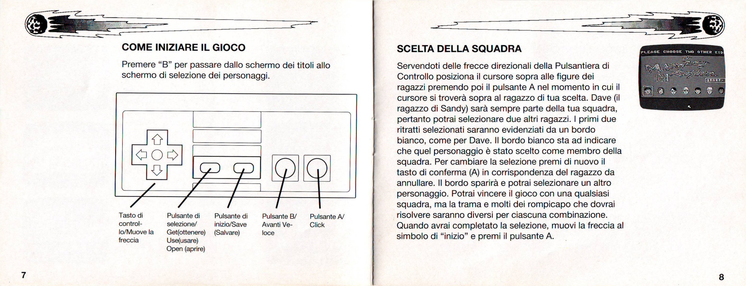 Retro Forum • Leggi argomento [NES] Manuale Maniac Mansion Italiano